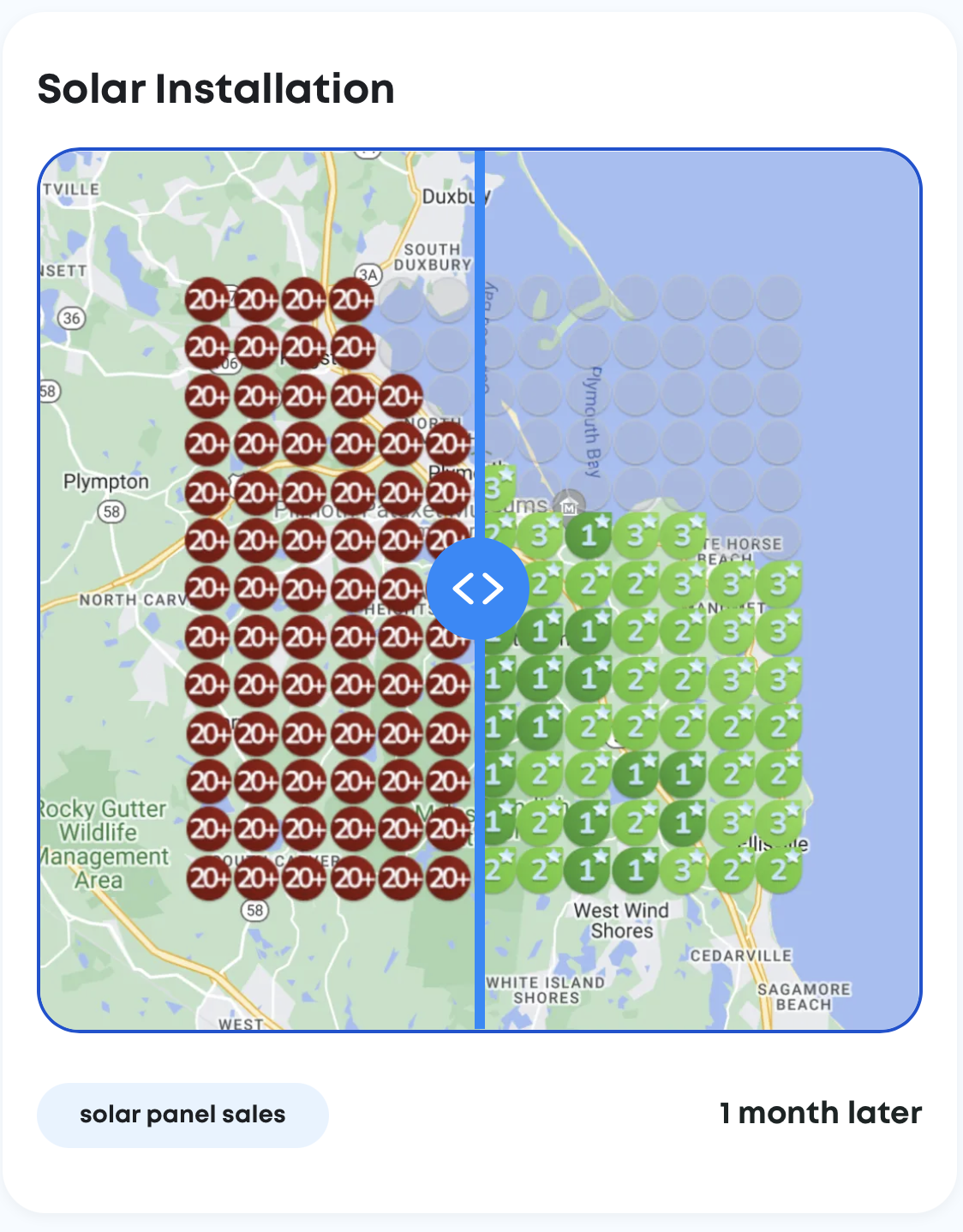 Solar Installation Google Maps ranking before and after